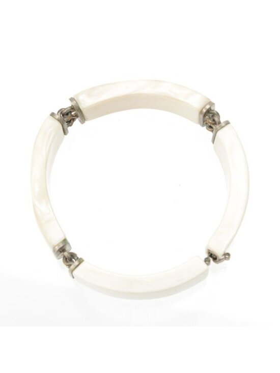 Chanel Plastic Logo Bracelet White - Picture 5 of 10
